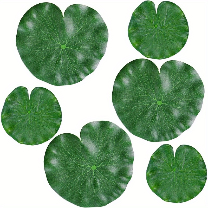 

12-piece Realistic Floating Lily Pads - Artificial Foam For For Ponds, Pool, Patio & Aquariums - Lifelike Water Foliage Decor