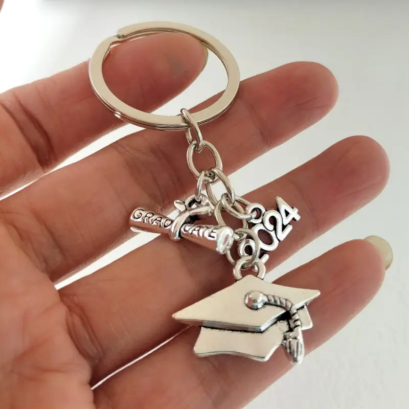 Portachiavi Laurea Ispiratore Per Donna - Regalo Di Laurea, Acciaio Inossidabile, Con Sacchetto Regalo - Foto 6