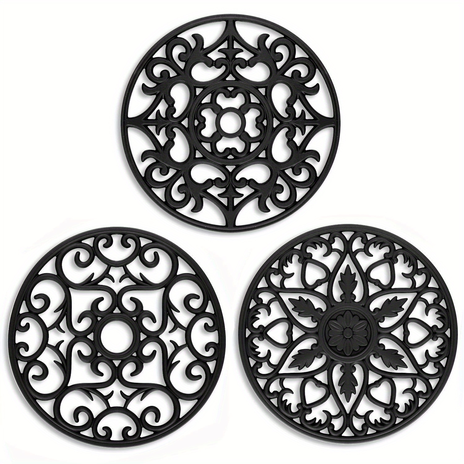 TEMU Silicone Trivets For Hot Dishes, 3 Flexible & Durable For Table &