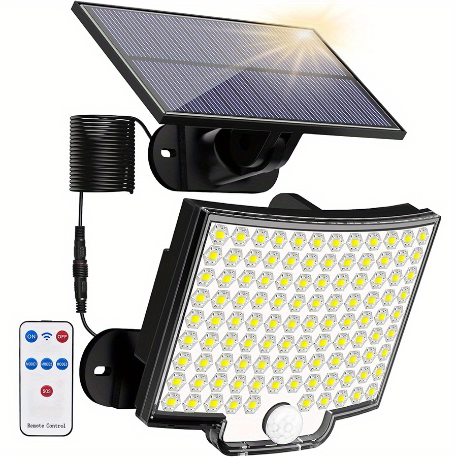 

Solar Powered Light, 106 Leds Solar Motion Sensor Light With Remote Controller, 120° Lighting Angle, Solar Light