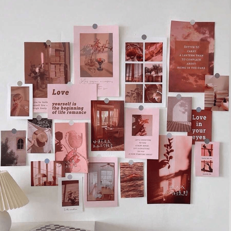 

20pcs Postcard Set - Inspirational & Affirming Messages, Pink Aesthetic Design For Journaling & Decoration, Journaling Accessories|cozy |decorative Cards