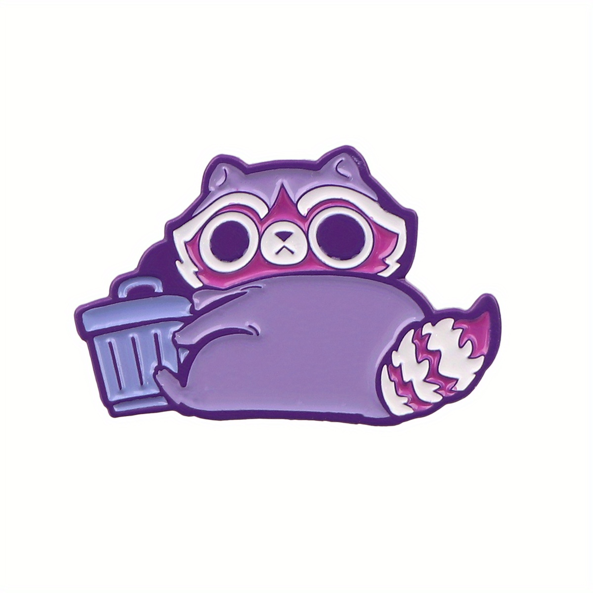 1pc Cute Raccoon Enamel Pin For Men, Cartoon Badges For Backpack Hat Clothes