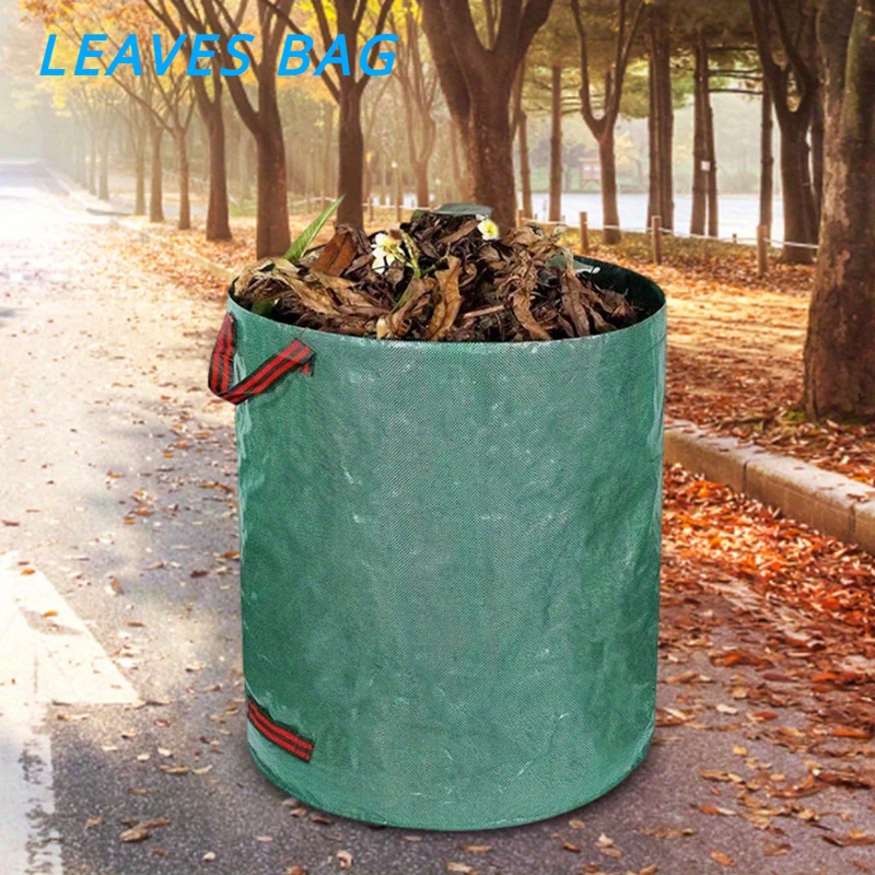 

easy-clean" Reusable Garden Waste Bag - Durable Pp Fabric For Leaves, Weeds & Grass Collection - Versatile Yard Cleanup Storage