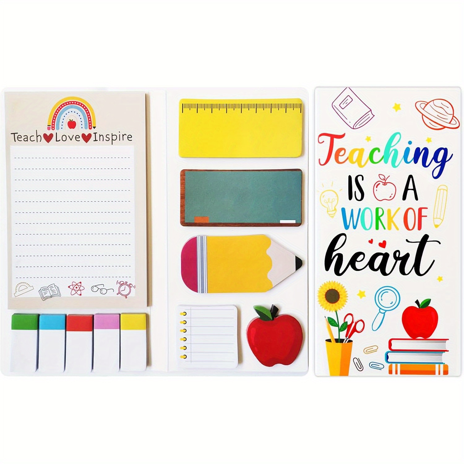 

Self-stick Teacher Notepad - Blackboard Design Memo Pads | Perfect Teacher Appreciation Gift | Office & School Supplies