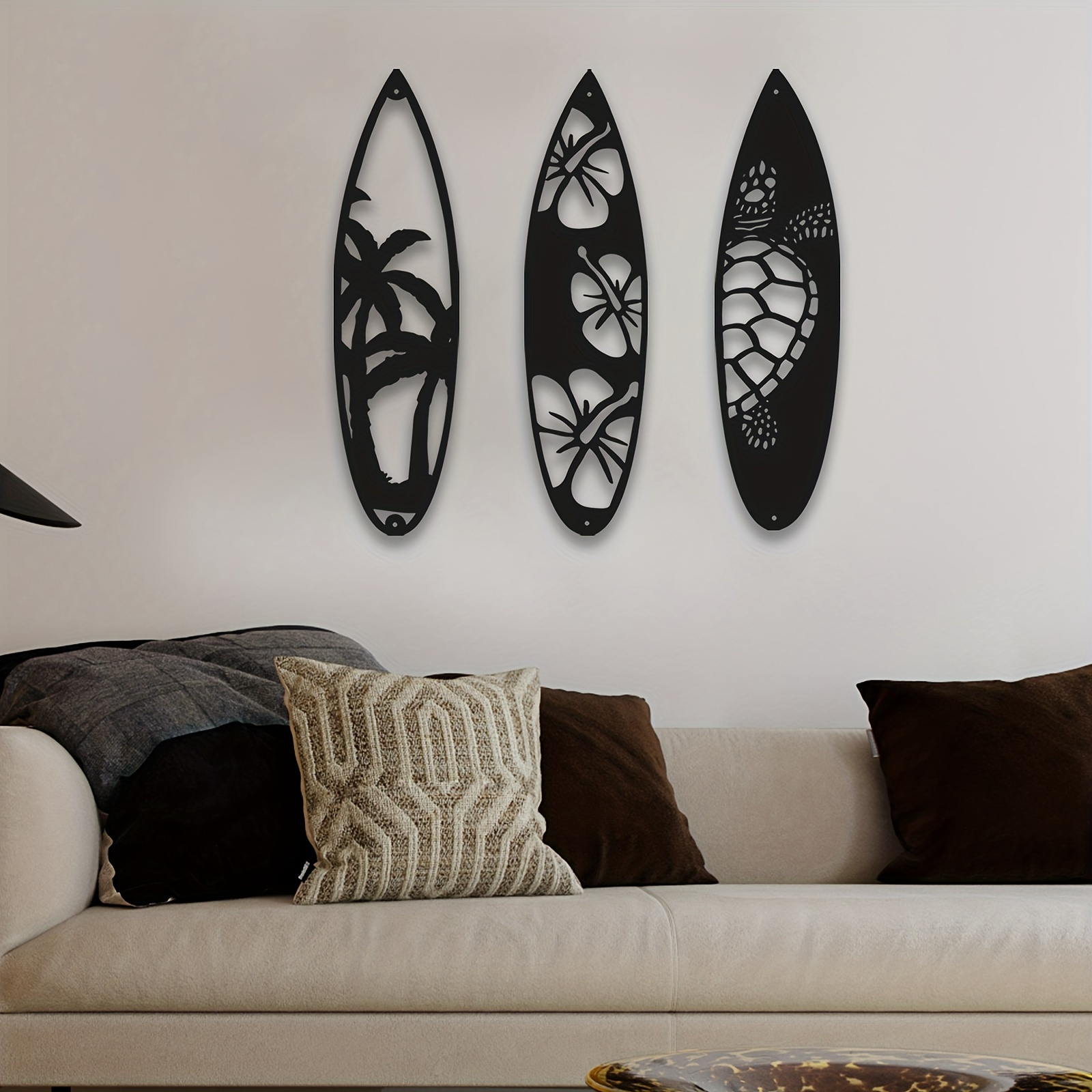 Art mural en bois personnalisé pour planche de surf Art mural en bois Décoration