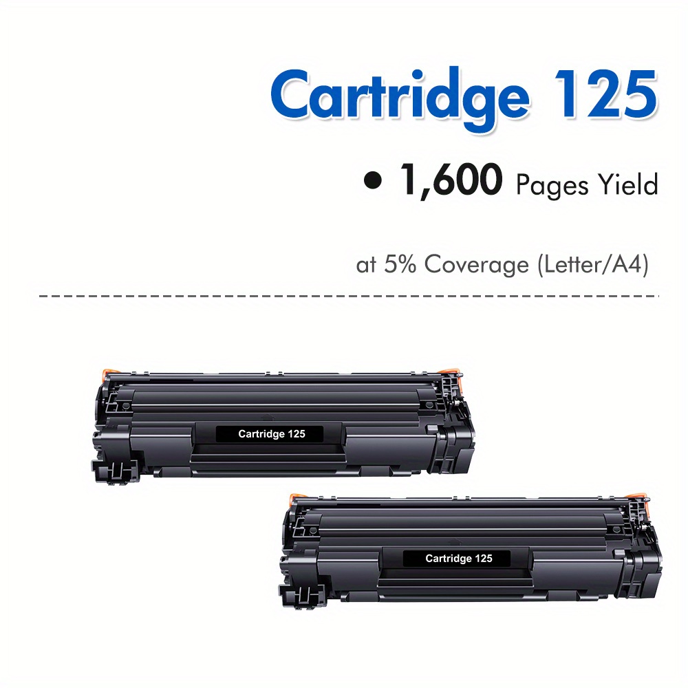 

125 Crg125 Toner Cartridge 2-pack Black Compatible Cartridge 125 Crg-125 For Imageclass Lbp6030w Lbp6000 Mf3010 Printer High Yield Ink