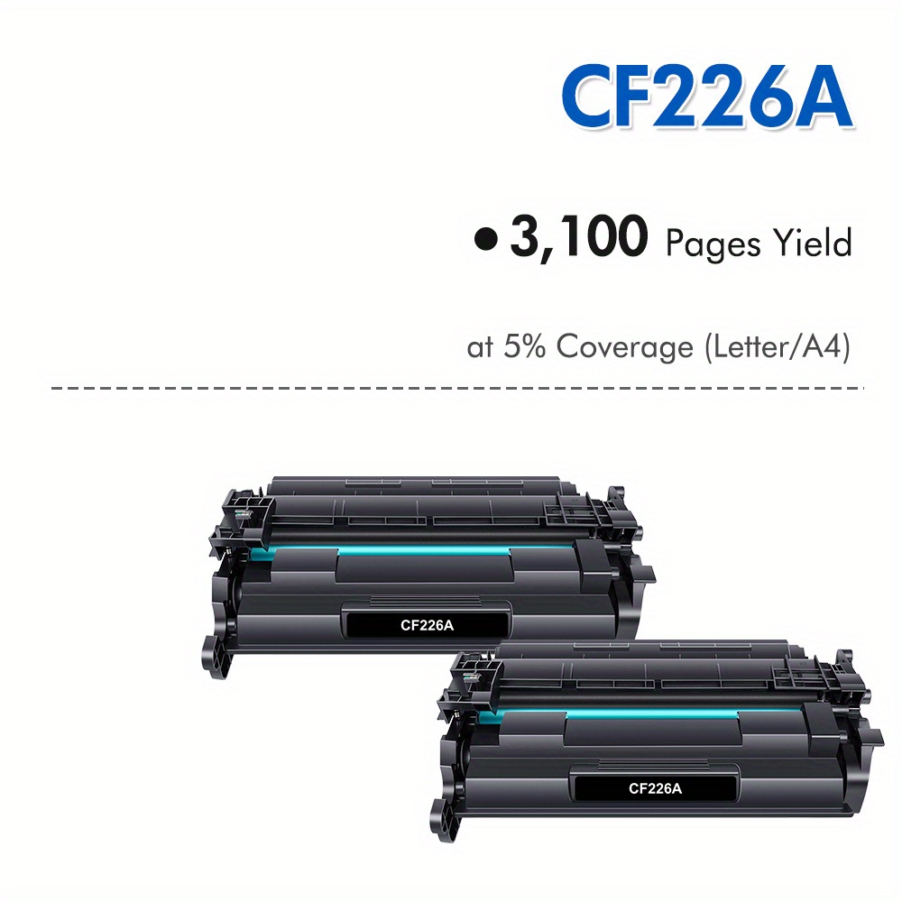 

26a 2-pack Compatible For 26a Cf226a 26x Cf226x Cf226ad1 For Laserjet Pro Mfp M426fdw M426fdn M426dw M402n M402dn M402dw M402d M402 Printer Ink