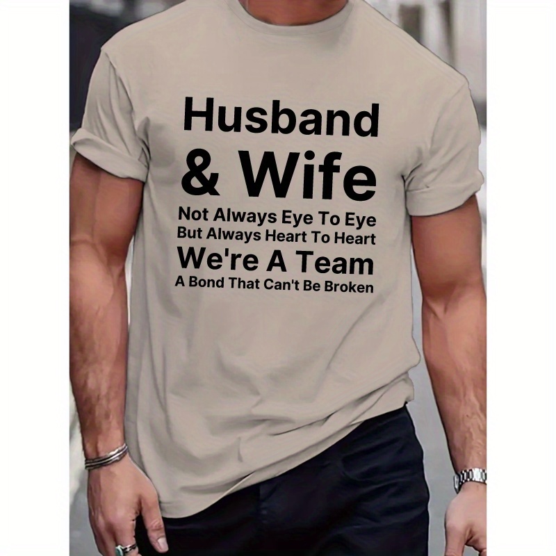 

Husband Wife Fitted Men's T-shirt, Sweat-wicking And Freedom Of Movement