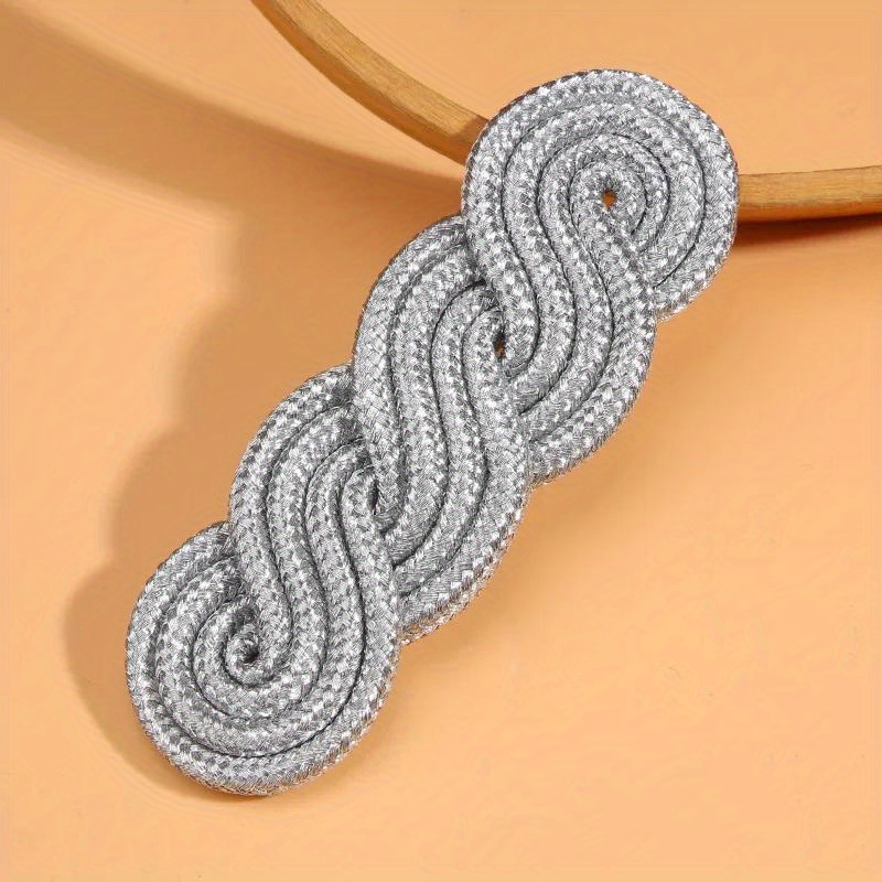 1pc Handmade Chinese Knot With Golden And , A Traditional Woven Accessory For Uniform Shoulder Badges, Suitable For Coat Pocket Edges And Sleeve Decorations