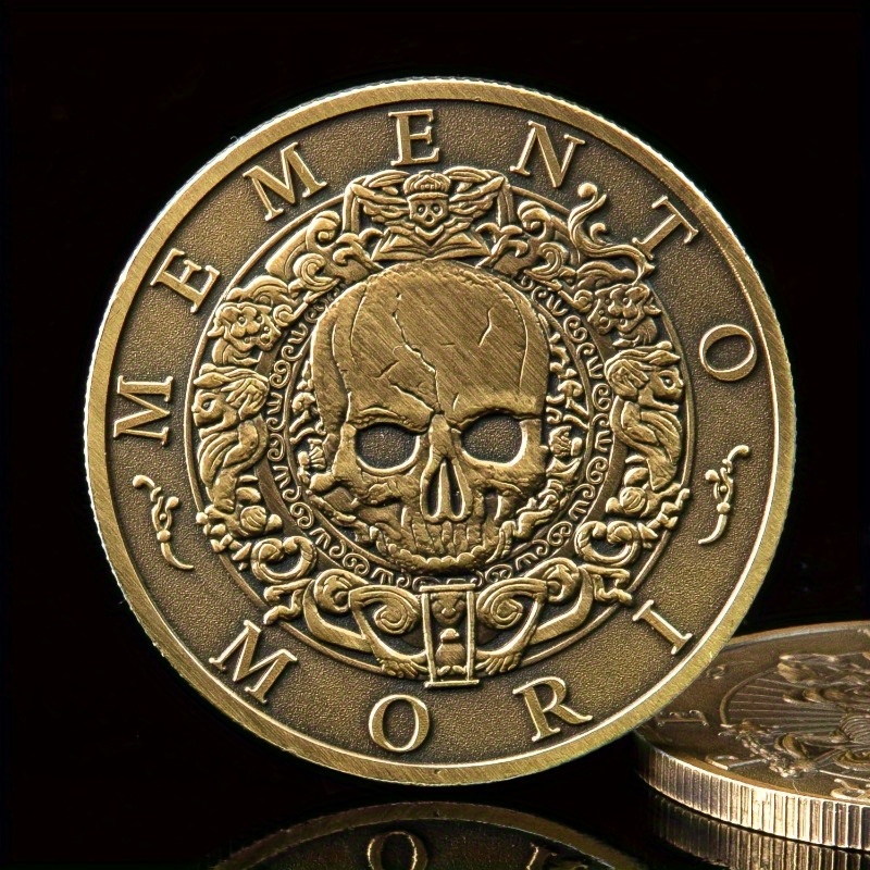 

Memento Mori Medallion - Copper Commemorative Coin For Stoic Practice, Antique Finish Carpe Diem Souvenir - 1pc Collectible Medal