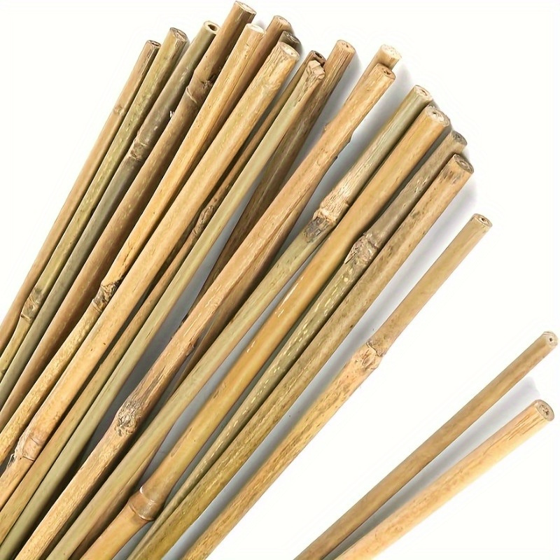 

20-piece 16" Natural Thick Bamboo Stakes - Durable Plant Support For Outdoor & Indoor Gardens, Potted Plants, And Tomatoes