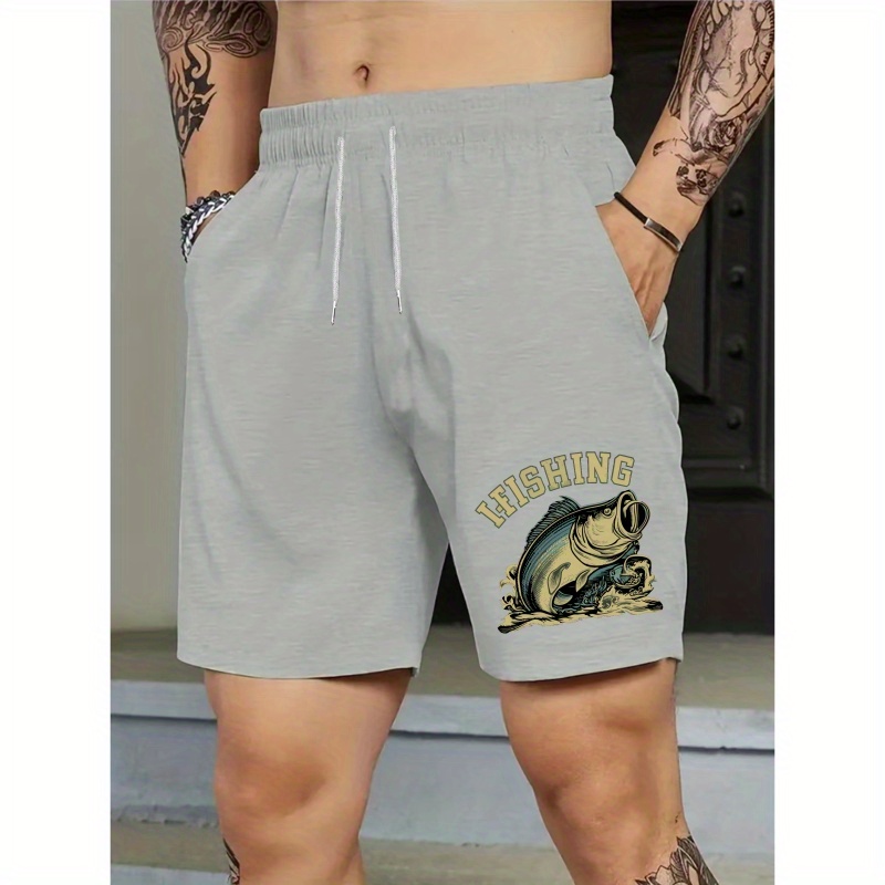 

Fish Pattern Shorts Men's Summer Casual All-match Mid-pants Sports American Trendy Outer Wear Shorts Summer Beach Pants