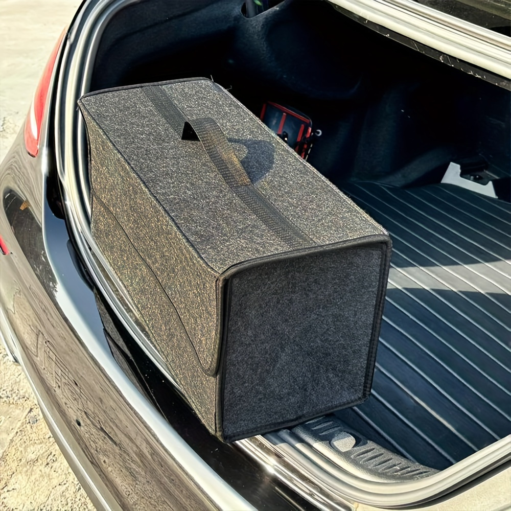 

Premium Upgraded Thickened Large Felt Car Trunk Organizer, Spacious Foldable Storage Box, Auto Storage Bag With Handle
