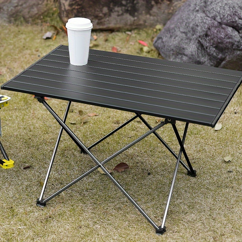 

1pc Aluminum Alloy Folding Table, Anti-corrosion, Anti-scratch Foldable Table For Outdoor Camping, Picnic, Barbecue