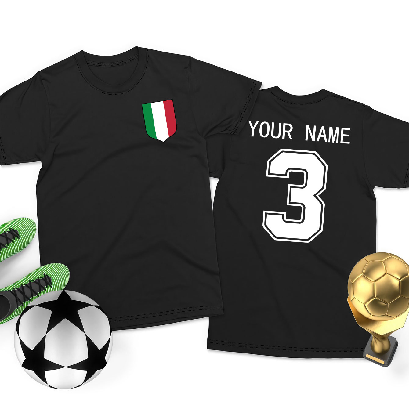 

Euro Italy Customized Name & Number T-shirt, A Commemorative Gift Of Custom-made For Fans, Women's Clothing