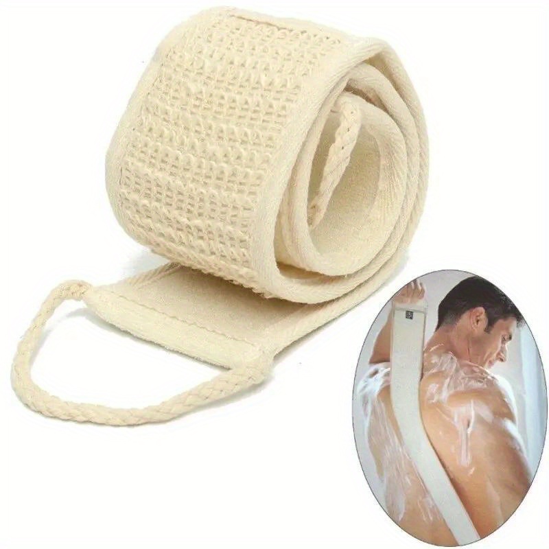 1pc Exfoliating Loofah Body Cleaning Tool Bath Shower Unisex Massage Spa Scrubber Sponge Back Strap