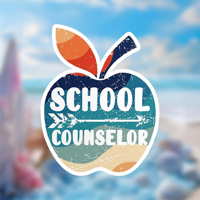 

School Counselor Sticker - Waterproof Vinyl Decal For Laptops, Water Bottles, Cars & More - Perfect Back-to-school Gift For Teachers