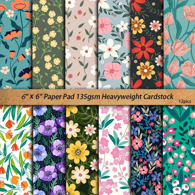 

Vintage-inspired , 12 Sheets - Large Size, Non-adhesive For Diy Crafts, Journaling & Art Projects