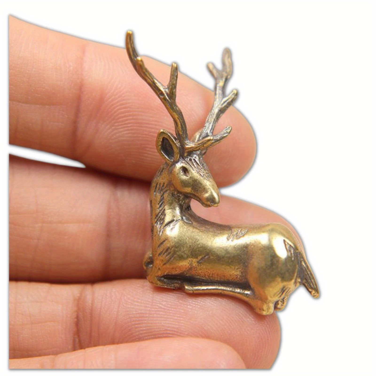 

Pure Copper Adorable Deer Figurine - Charming Home Decor Accent, Office Desk Ornament, And Collectible Art Piece (adorable Deer)