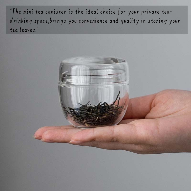 

Portable Mini Tea Canister - High Borosilicate Glass, Lovers, Food-safe Kitchen & Dining Accessory