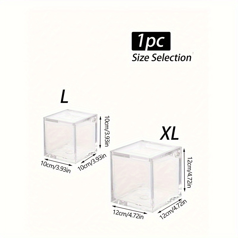 acrylic coffee pod storage box with   lid dustproof transparent organizer for capsules 1pc details 3