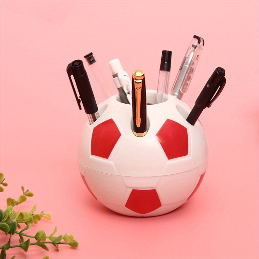 

Soccer Ball Desk Organizer - Multi-functional Pen & Pencil Holder For Students