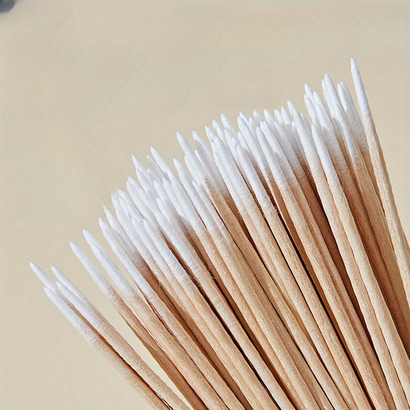 

100 Pcs Double Head Microblading Cotton Swabs: Pointed Tip Swabs For Makeup, Tattoo, And Multipurpose Precision Wood Sticks - Perfect For Your Personal Care Routine