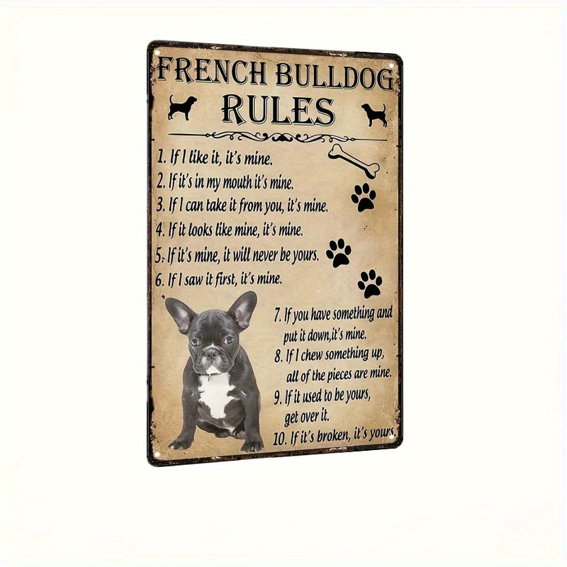 

Bulldog Decor Sign 5.85" X 7.8" - Indoor & Outdoor, , Ideal Gift For Home & Garden