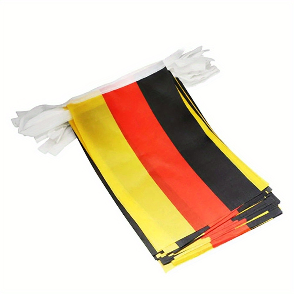 

German National Flag String Banner - 5.51" X 8.27" Polyester, Perfect For Home & Outdoor Decor, Garden Celebrations