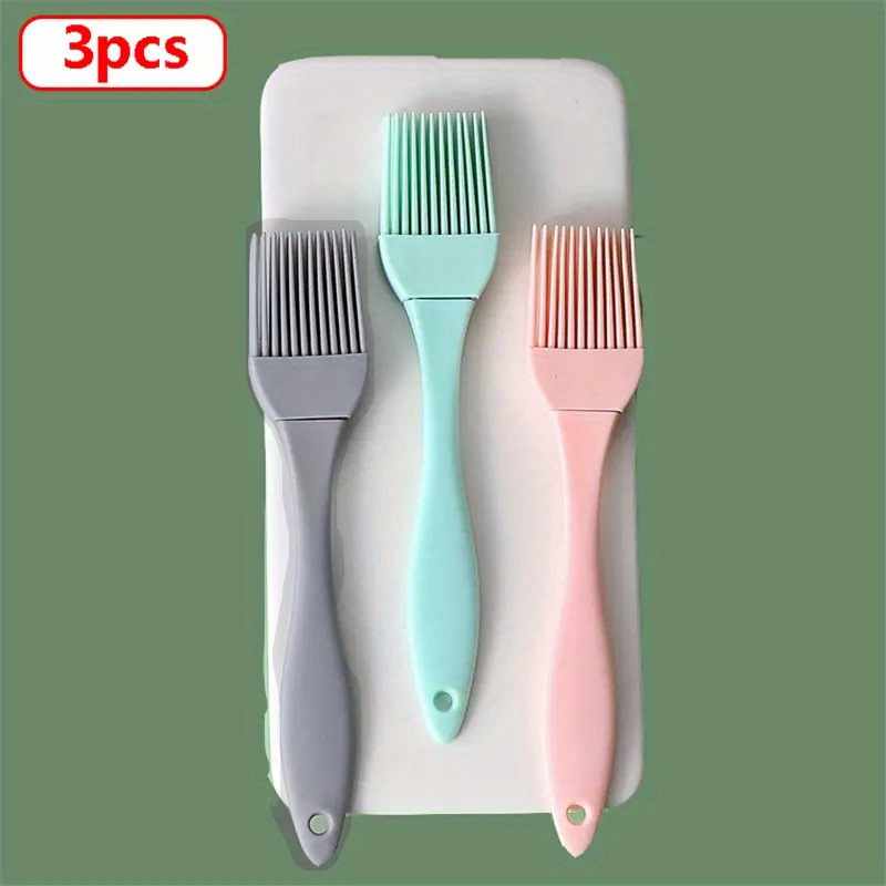 3pcs Silicone Barbeque Brush Cooking BBQ Heat Resistant Oil Brushes Kitchen Supplies Bar Cake Baking Tools Utensil Supplies, Grilling Supplies, Bbq Accessories, Easygrip Brush, Ergonomic Handle, Nontoxic Material, Foodgrade Silicone, Oil Applicator, Home Cooks, Baking Hobbyists 2 3pcs Silicone Barbeque Brush Cooking BBQ Heat Resistant Oil Brushes Kitchen Supplies Bar Cake Baking Tools Utensil Supplies, Grilling Supplies, Bbq Accessories, Easygrip Brush, Ergonomic Handle, Nontoxic Material, Foodgrade Silicone, Oil Applicator, Home Cooks, Baking Hobbyists - Image 2