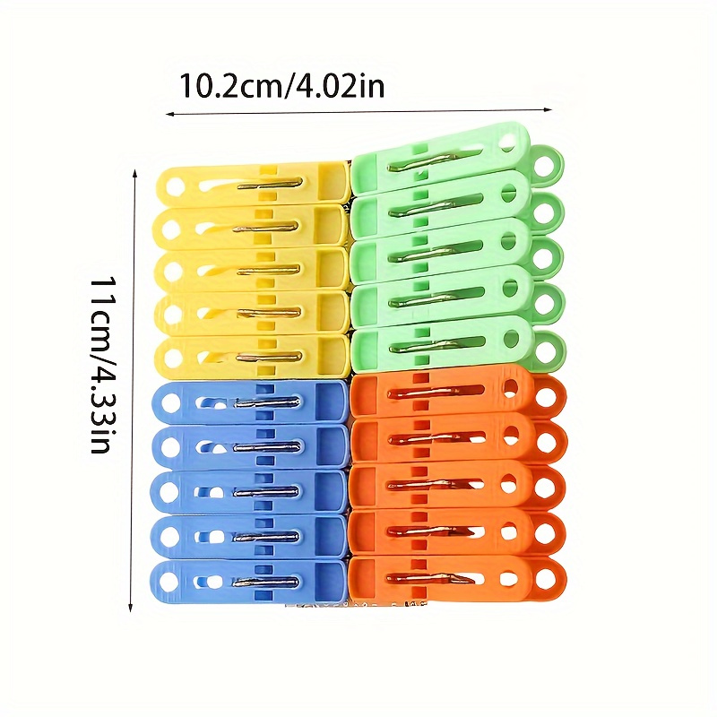 40pcs colorful plastic clothespins   household organizing accessories windproof small laundry clips for drying   and socks clothes pins details 5