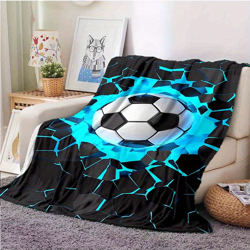 

Soft & Cozy Football-themed Throw Blanket - Perfect For Sofa, Bed, Picnic, Or Office Naps