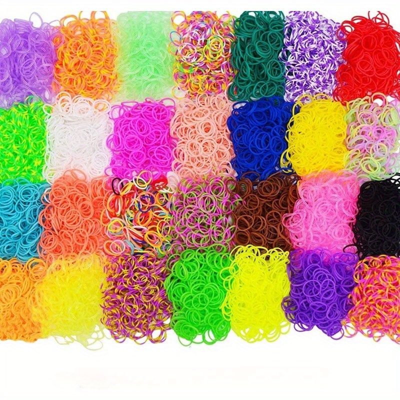 

1200pcs Loom Plastic Bands Diy Crafting Kit, Assorted Colors Hand-woven Rubber Bands, Creative Bracelet Making Set With Charms And S-hooks For Jewelry Making
