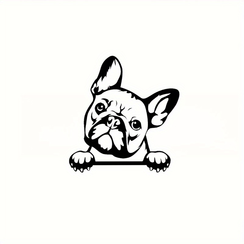 French Bulldog Creative Vinyl Car Motorcycle Sticker Decal Suitable For Trucks, , Laptops, Drinking Glasses, Windows, Glass, Walls