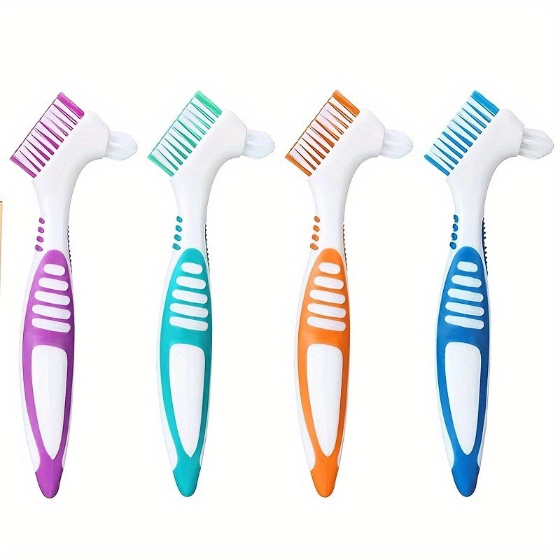 

Double Head Design Toothbrush For Denture Cleaning - Soft, Compact, And Oil-free