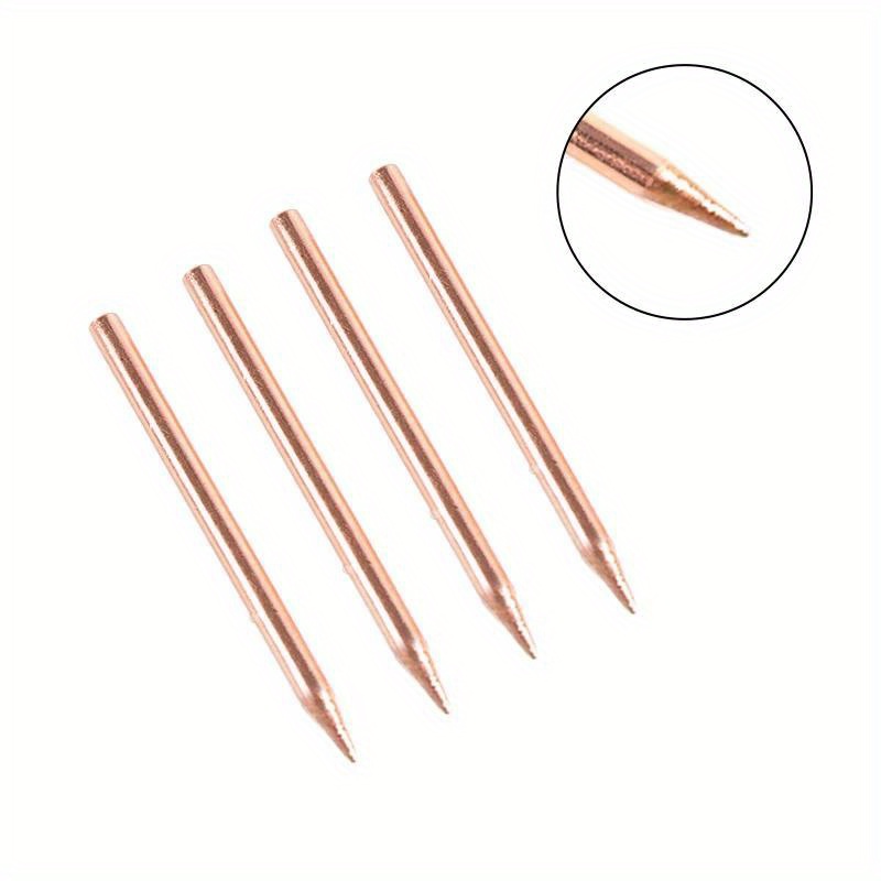 

2pcs 18650 Lithium Battery Spot Welding Tips, 3mm - Copper Electrodes For Nickel & Galvanized Steel, Ideal For High