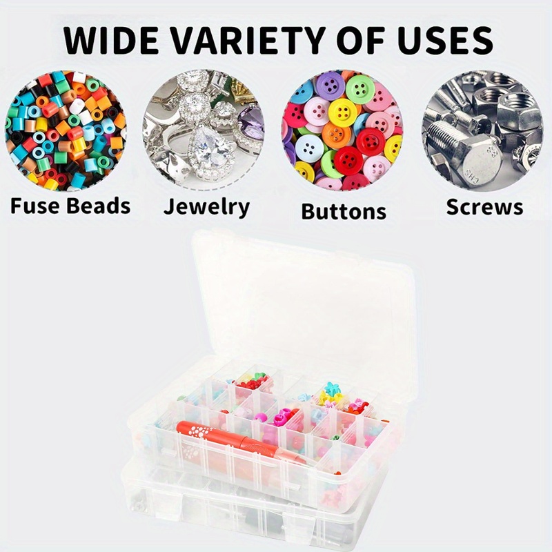 Scatole Organizer Per Perline E Gioielli - 2 Pezzi Con 28 Griglie Removibili - Foto 10