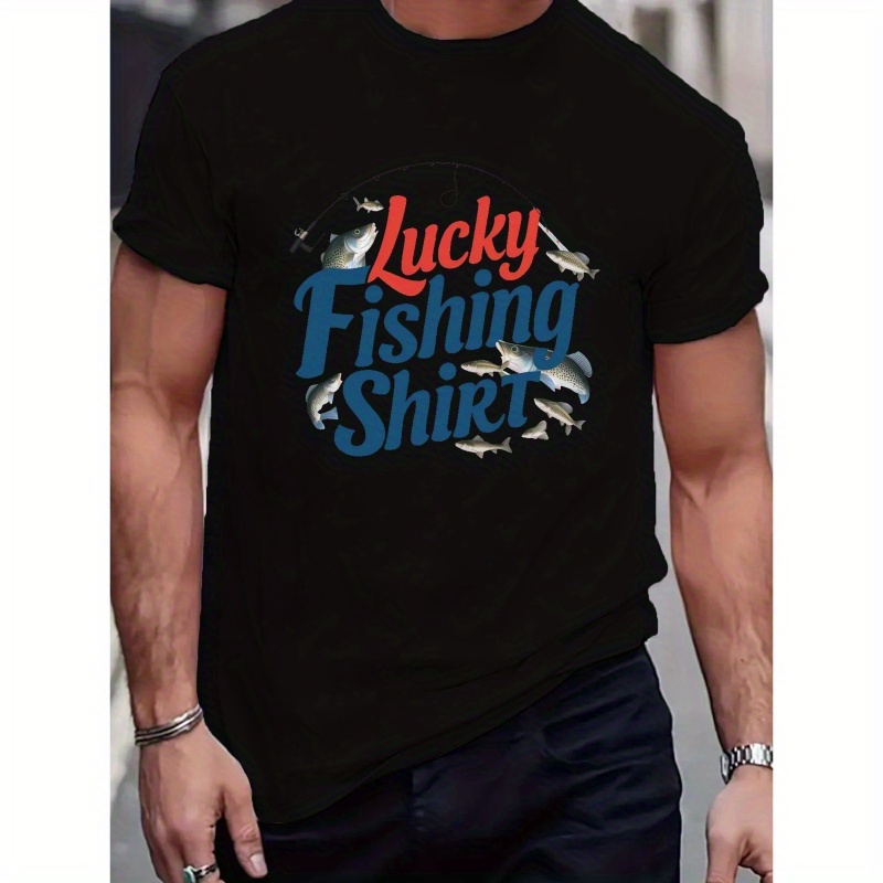 

Lucky Fishing Shirt Fitted Men's T-shirt, Sweat-wicking And Freedom Of Movement