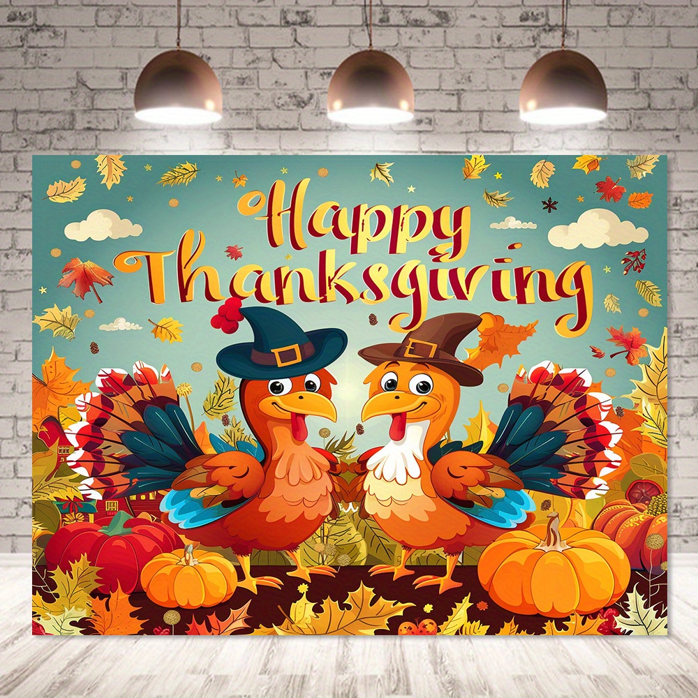 

1pc Cloth - Fall Backdrop , , Turkey (39×59in, 70.8×90.5in, 94.5×118.1in), Polyester , No Needed, For Fall Party Supplies, Decoration,