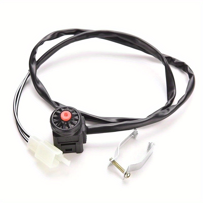 

1pc Motorcycle Kill Switch Red Button Horn Starter For Off-road Bike Atv Utv Dual Sport