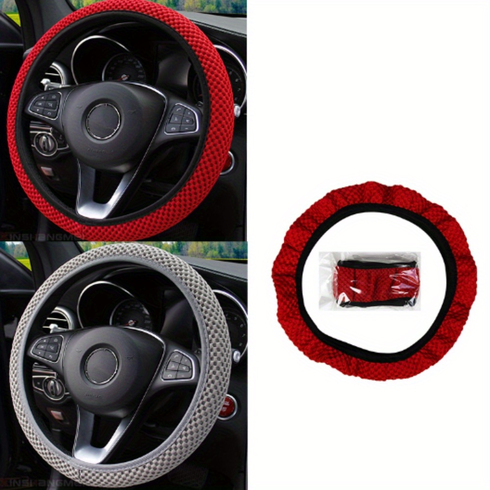 

Breathable Nylon Steering Wheel Cover - Non-slip, Sweat-absorbent, Easy To Install, 37-38cm Without Inner Circle