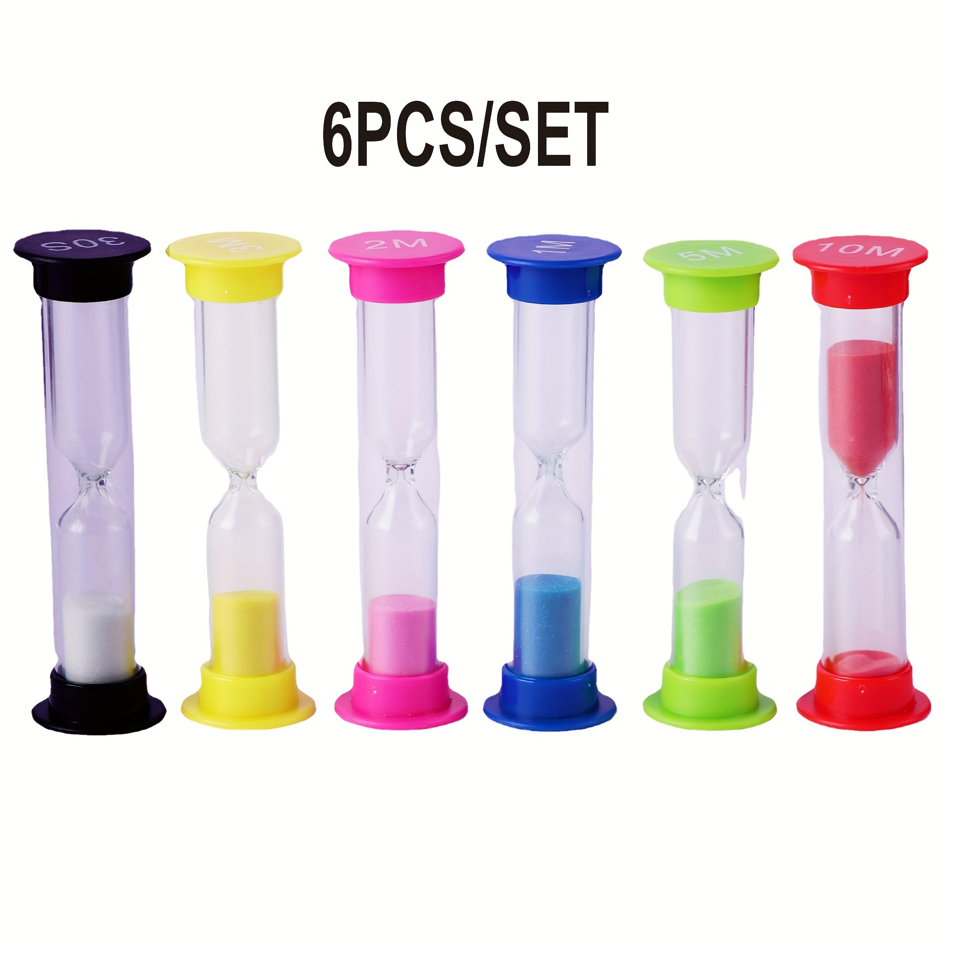 6pcs vibrant timer timer set small sand clock for kitchen dining   decor accessory details 4