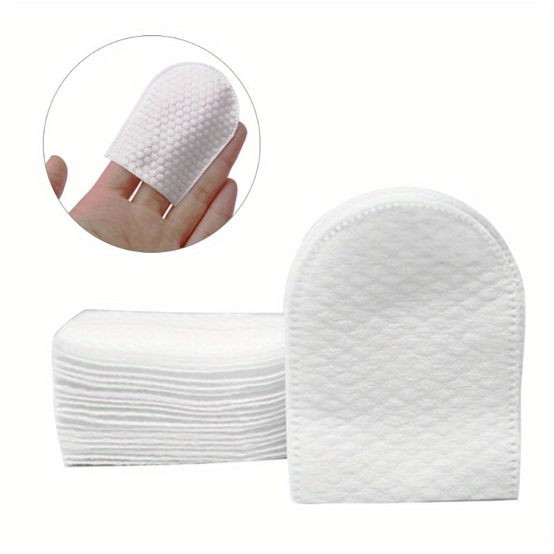 

120-piece Soft U-shaped Cotton Pads For Makeup Removal - Fragrance-free, Ideal For Face & Nails