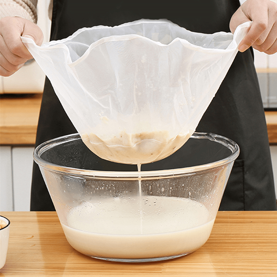 

Reusable Cheese Cloth Bags - Fine Mesh Strainer For Milk, Yogurt, Juice, Coffee - Food-safe Gauze Filtering Bags - Kitchen Cooking Accessory