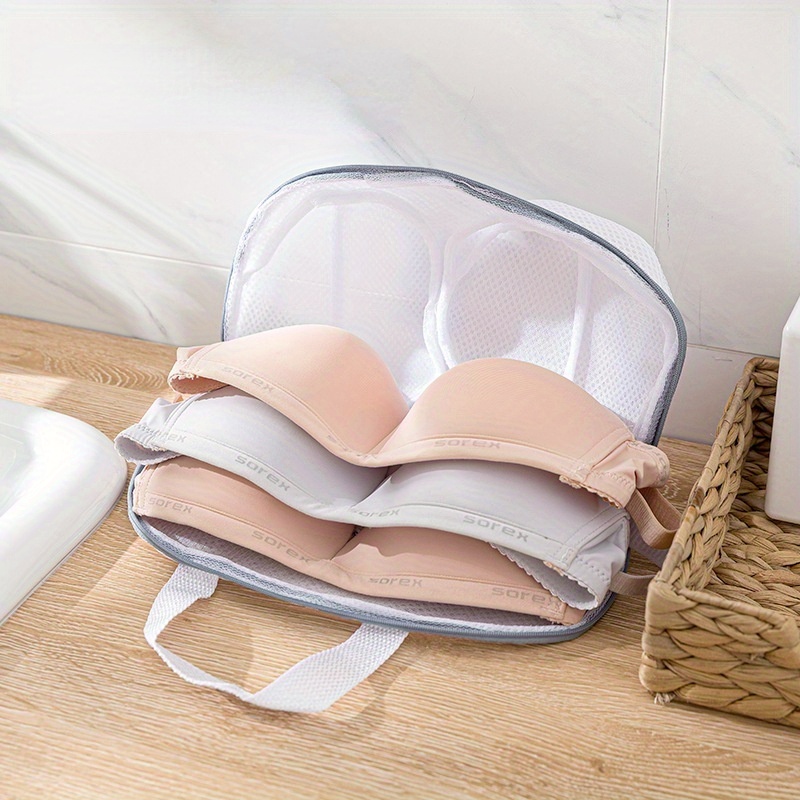 

Polyester Fiber Bra Mesh Laundry Bag With Zipper Closure - Woven Rectangle Shape Multipurpose Underwear Washing Bag For Anti-deformation, Machine-wash Safe For Bras And Sports Bras - 1pc
