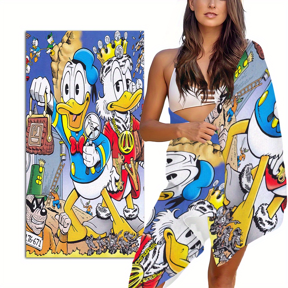 

Disney Donald Duck Cartoon Towel, Waterproof Fashionable And Quick-drying Bath Towel, Outdoor Ultra-fine Fiber Sports Beach Towel