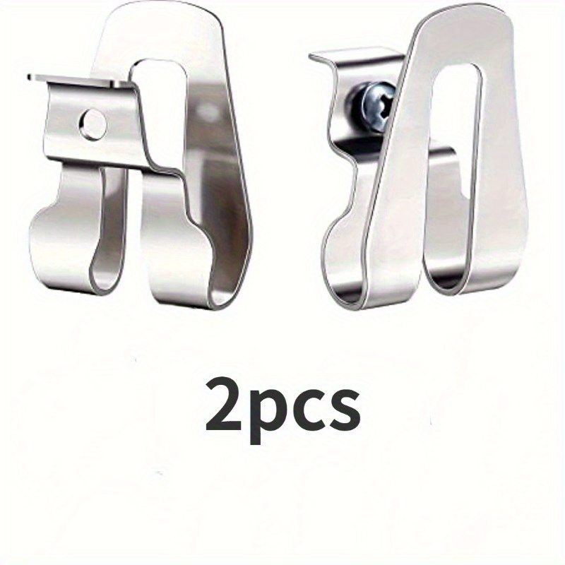 

2pcs Stainless Steel Driver Belt Clip Hooks, Metal Closure For Tool Belts, Hammer & Power Tool Accessories, Belt Accessories