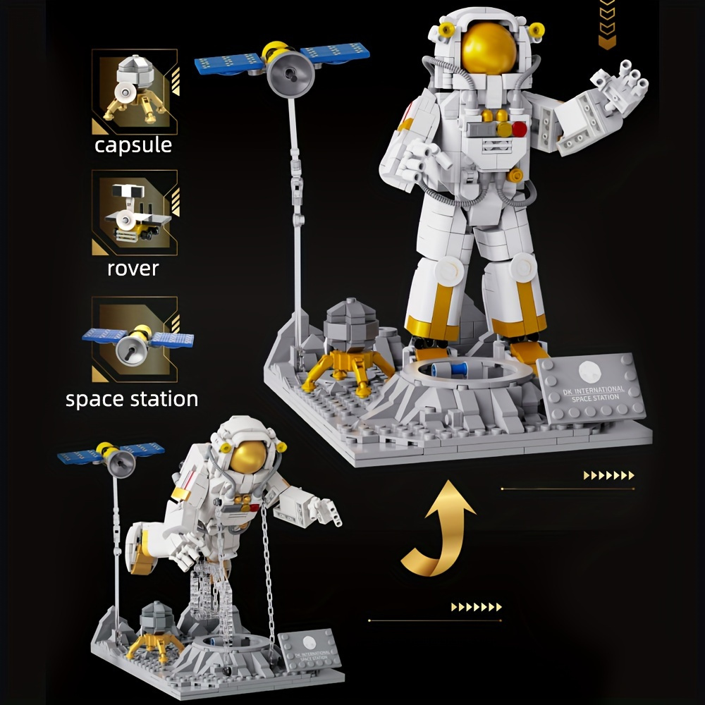 

875pcs Astronaut 3d Model Ornaments, Spacecraft Assembly Block Toys, Home Decorations, Science Education Toys, Birthday/holiday Gifts