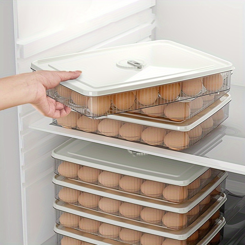 

24-compartment Plastic Egg Storage Box - Food-grade, Refrigerator-safe, Anti-fall Egg Holder For Fresh Egg Preservation