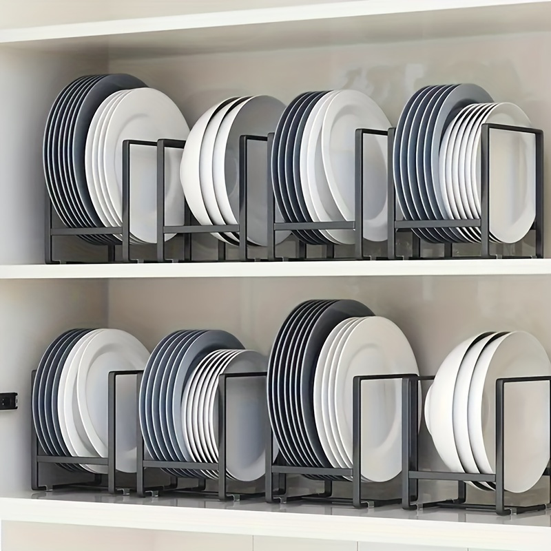 

durable" Versatile Kitchen Organizer - 1pc Dish & Plate Holder, Vertical Cupboard Storage For Cutting Boards And Pot Lids